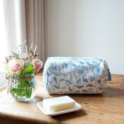 COTTON WASH BAG - BLUE BUTTERCUP