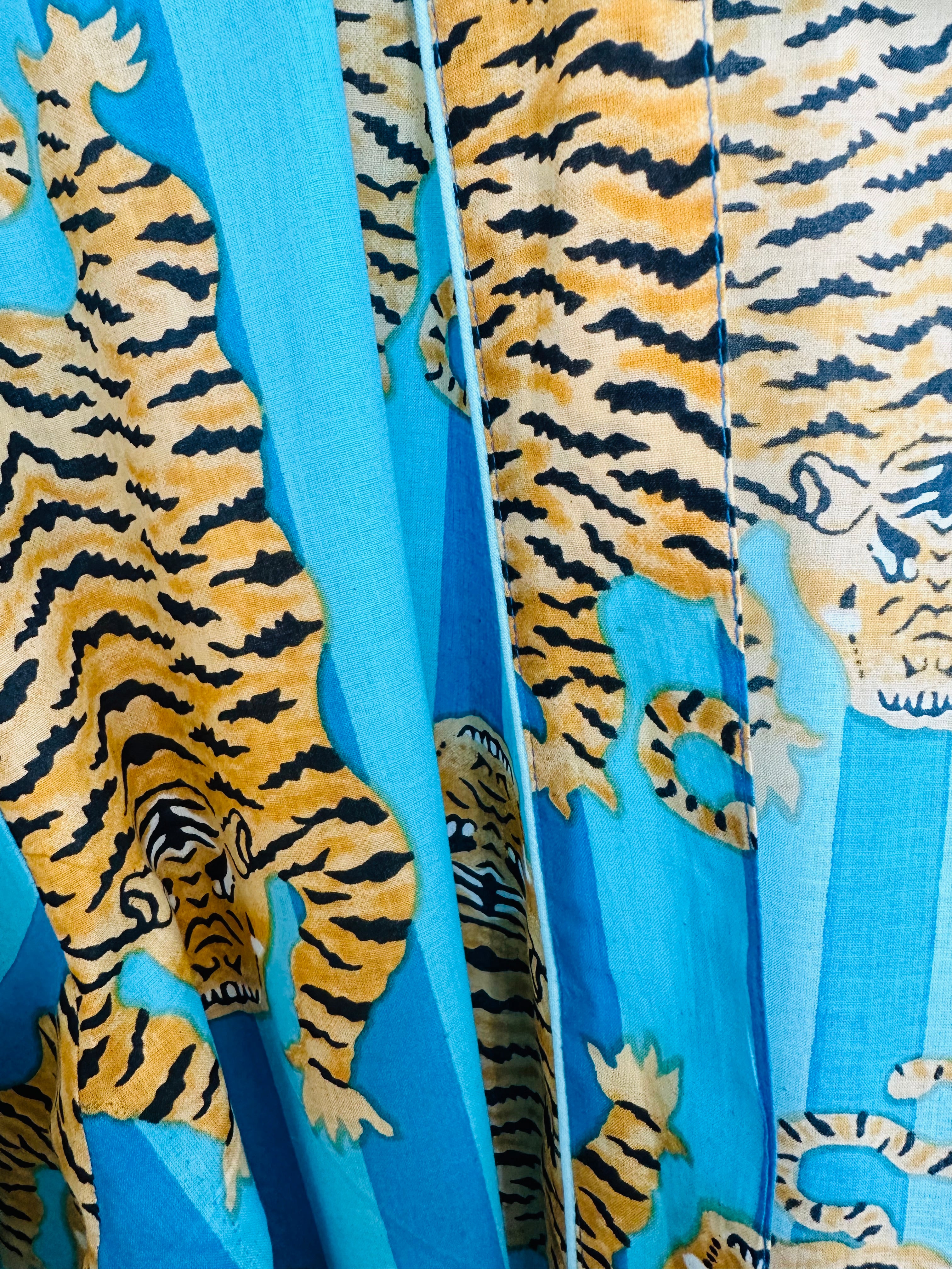 TIGER PRINT ROBE - TURQUOISE
