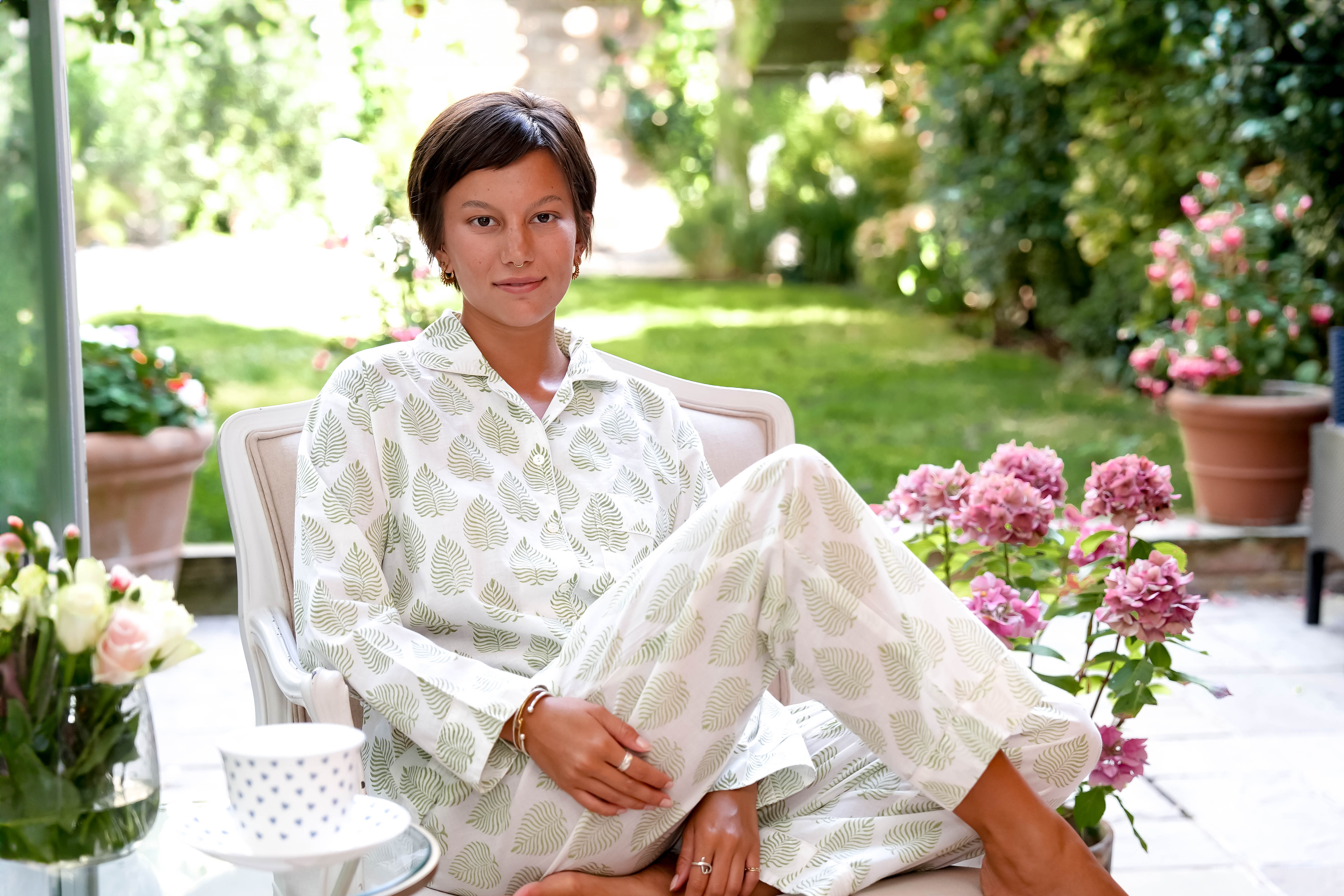 COTTON PYJAMAS - GREEN FERN