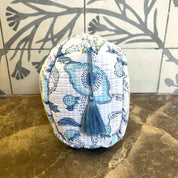 COTTON WASH BAG - BLUE BUTTERCUP