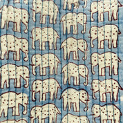 COTTON WASH BAG - BLUE ELEPHANT