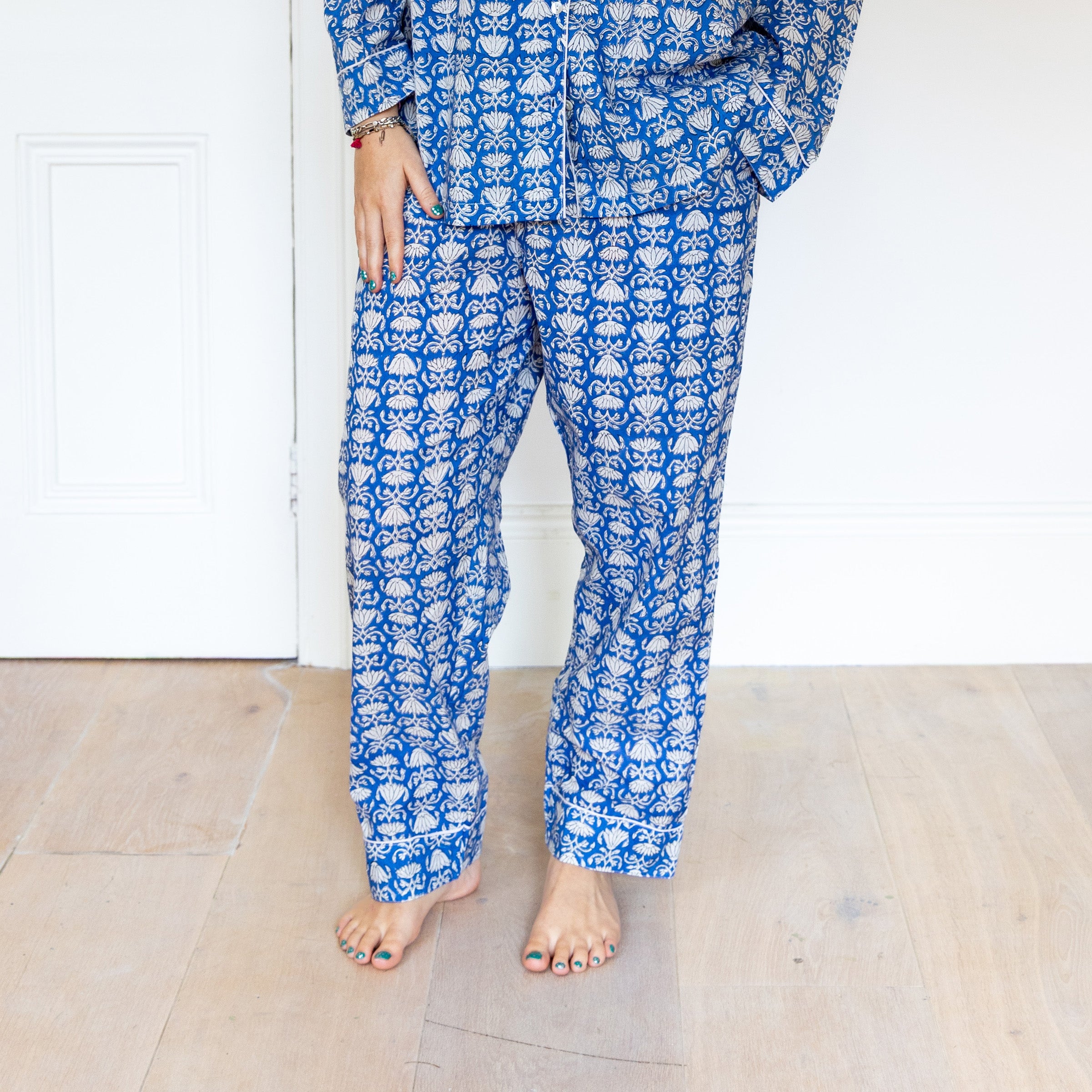 COTTON PYJAMAS - BLUE LOTUS