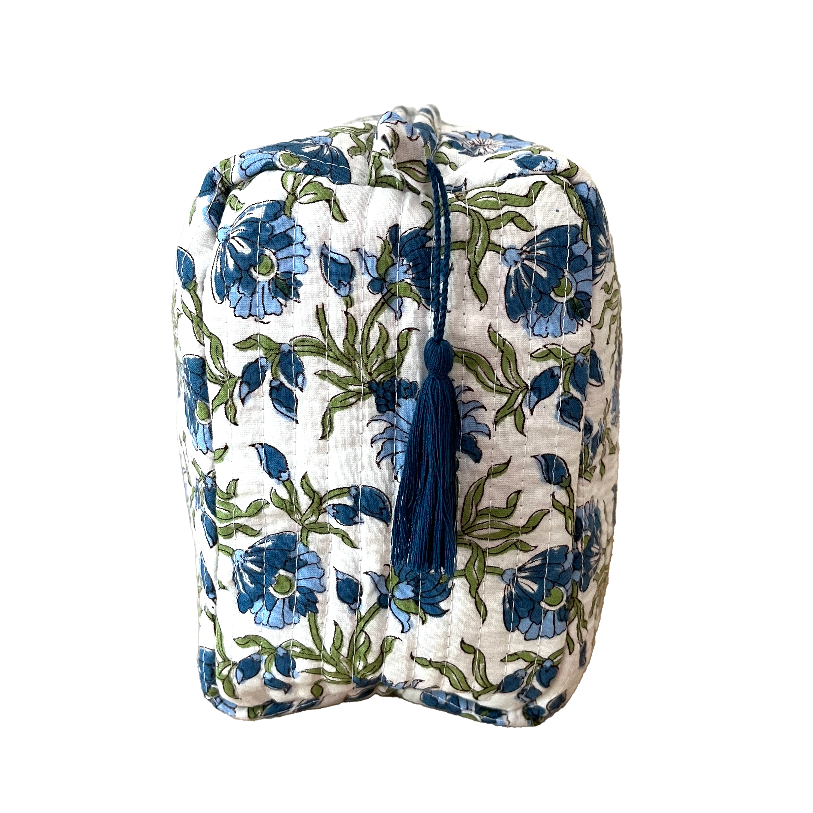 LARGE BATH BAG - BLUE WILDFLOWERS