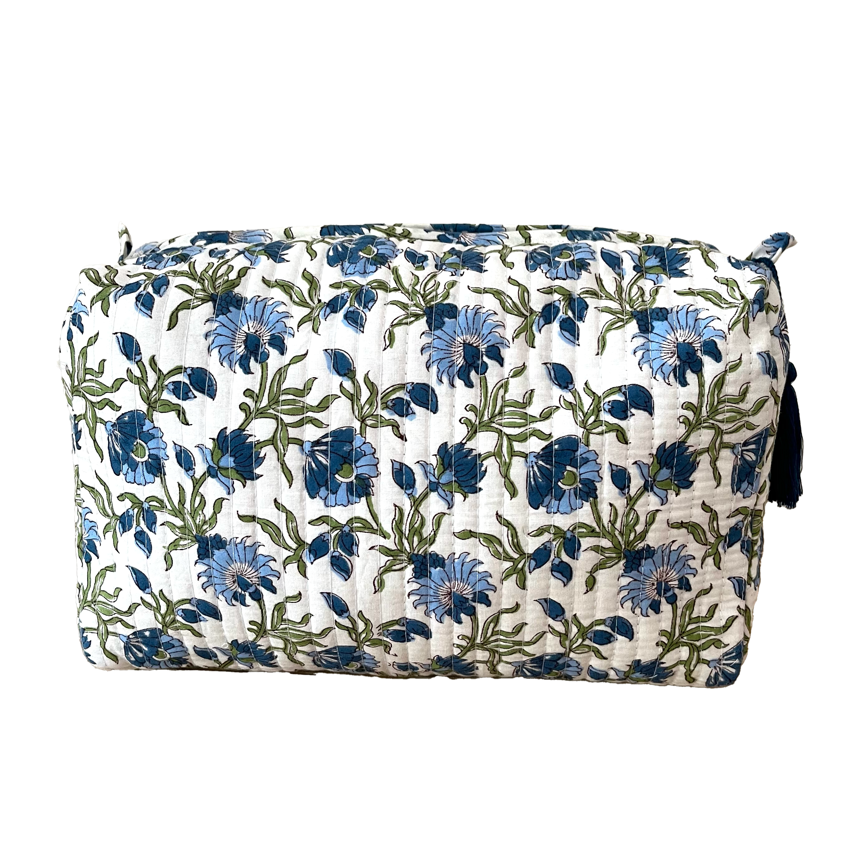 LARGE BATH BAG - BLUE WILDFLOWERS