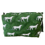 LARGE BATH BAG - GREEN LEOPARD