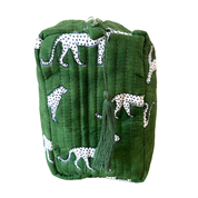 LARGE BATH BAG - GREEN LEOPARD