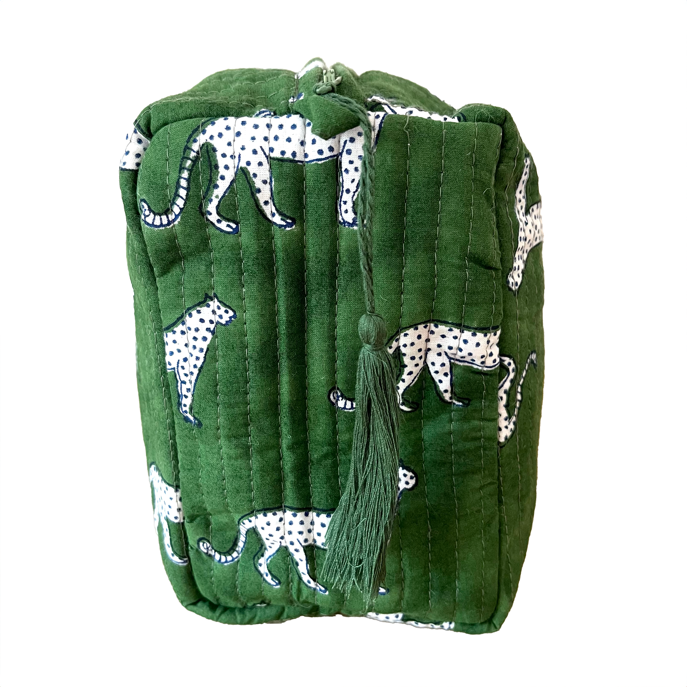 LARGE BATH BAG - GREEN LEOPARD