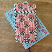 COTTON GLASSES CASE - PINK FLOWER