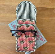 COTTON GLASSES CASE - PINK FLOWER