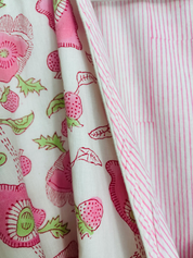 COTTON HOODED ROBE - PINK BUTTERCUP