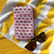 COTTON GLASSES CASE - PINK ELEPHANT