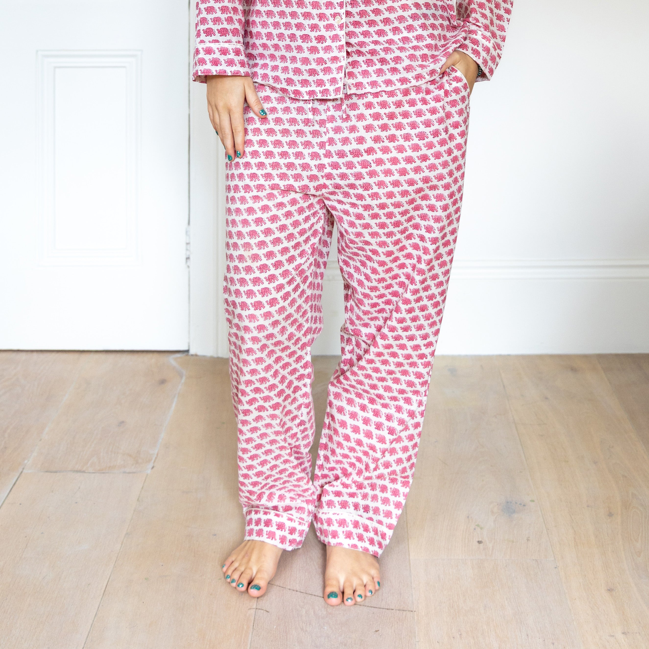 COTTON PYJAMAS - PINK ELEPHANT