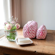 COTTON WASH BAG - PINK ELEPHANT