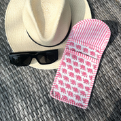 COTTON GLASSES CASE - PINK ELEPHANT