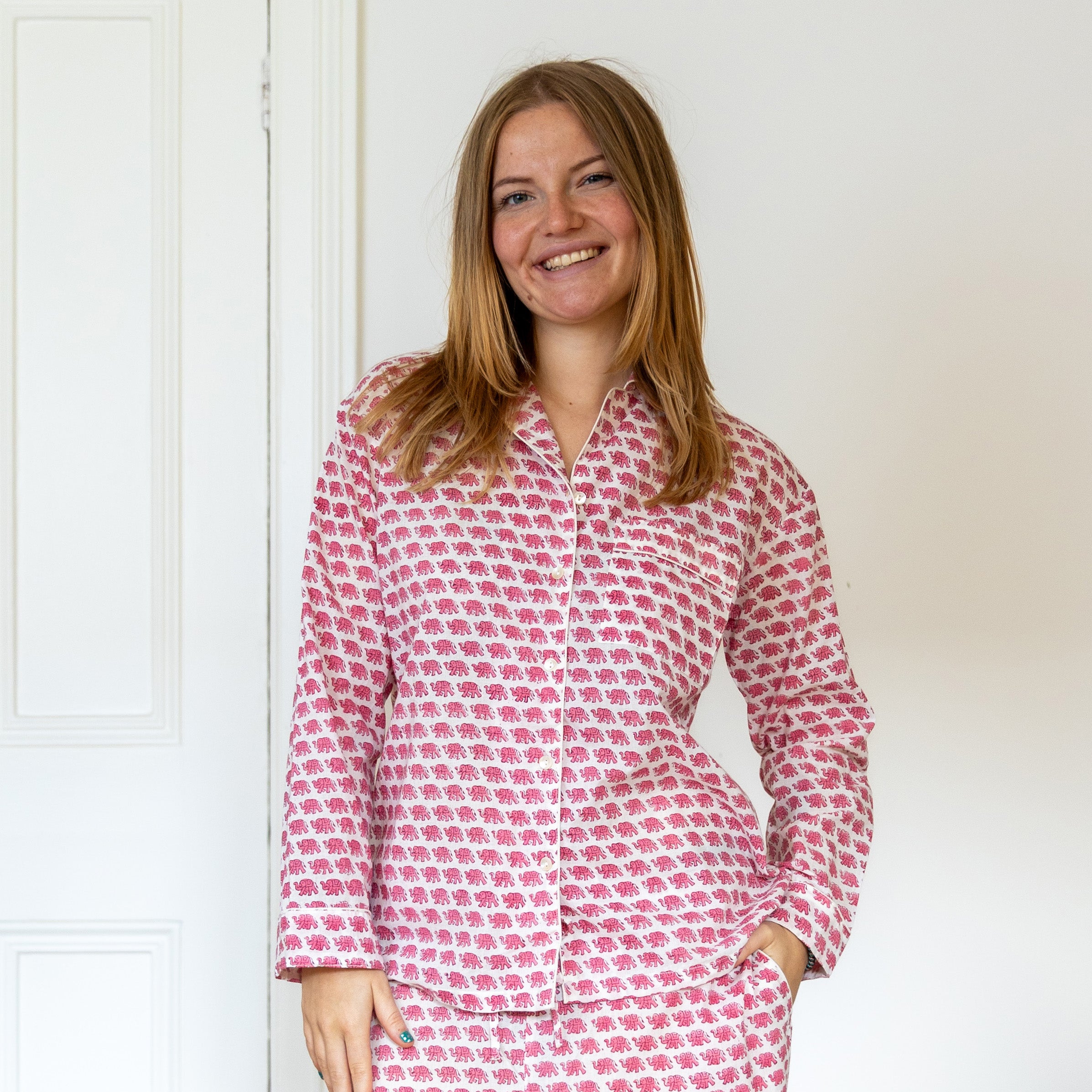 COTTON PYJAMAS - PINK ELEPHANT