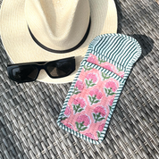 COTTON GLASSES CASE - PINK FLOWER