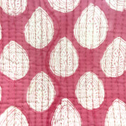 COTTON WASH BAGS - PINK LEAF