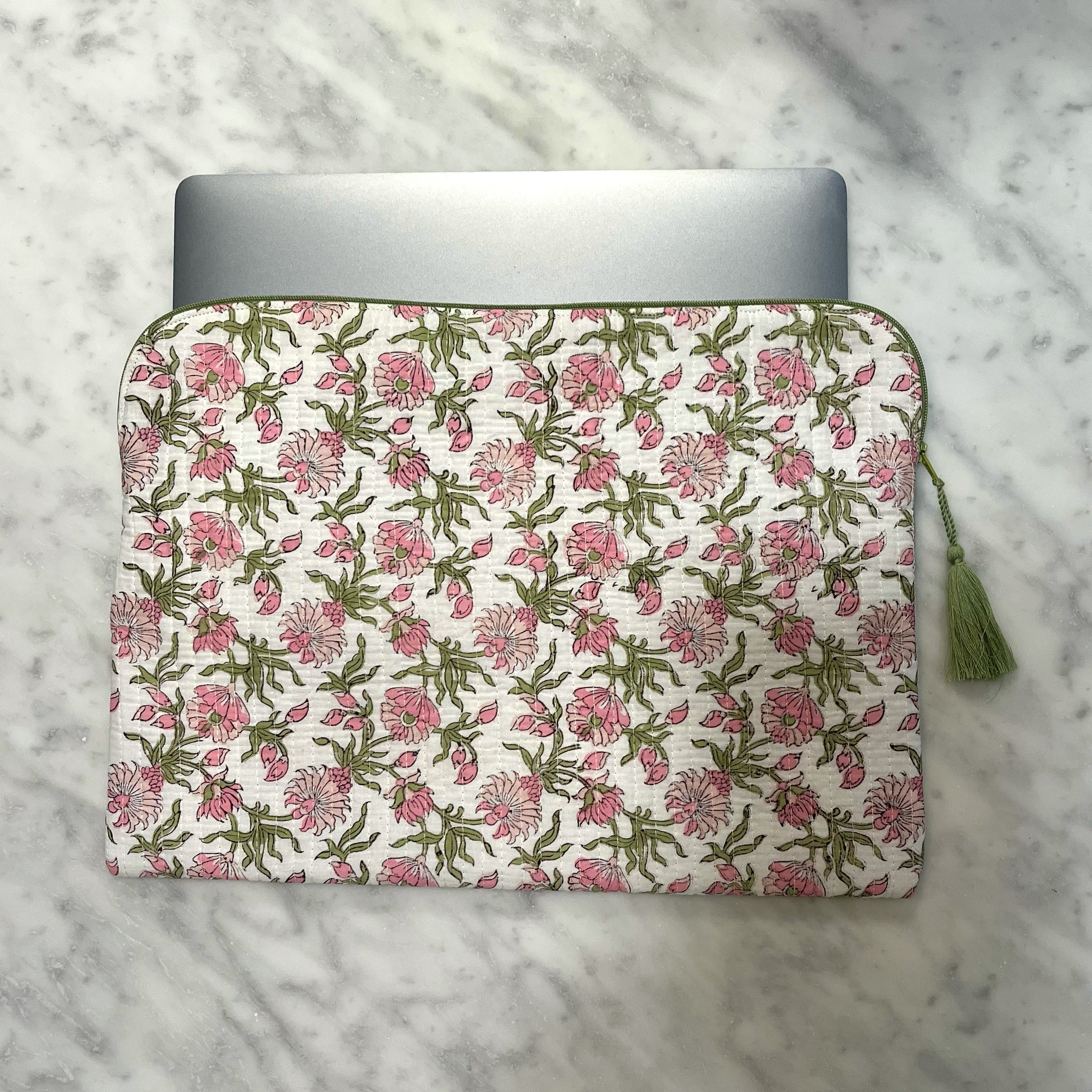 LAPTOP CASE - PINK WILDFLOWERS