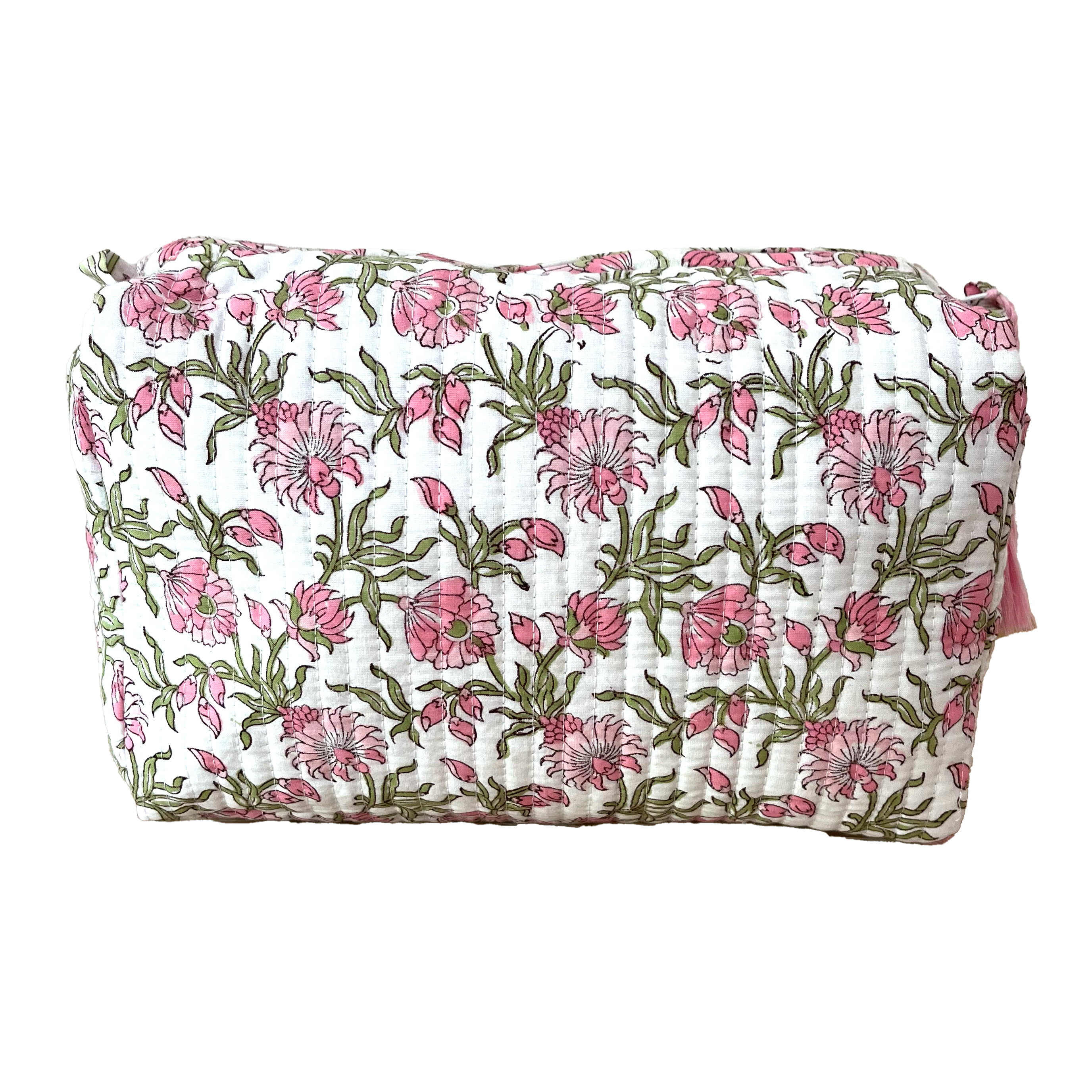 LARGE BATH BAG - PINK WILDFLOWERS