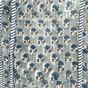 COTTON TOTE BAG -POWDER BLUE