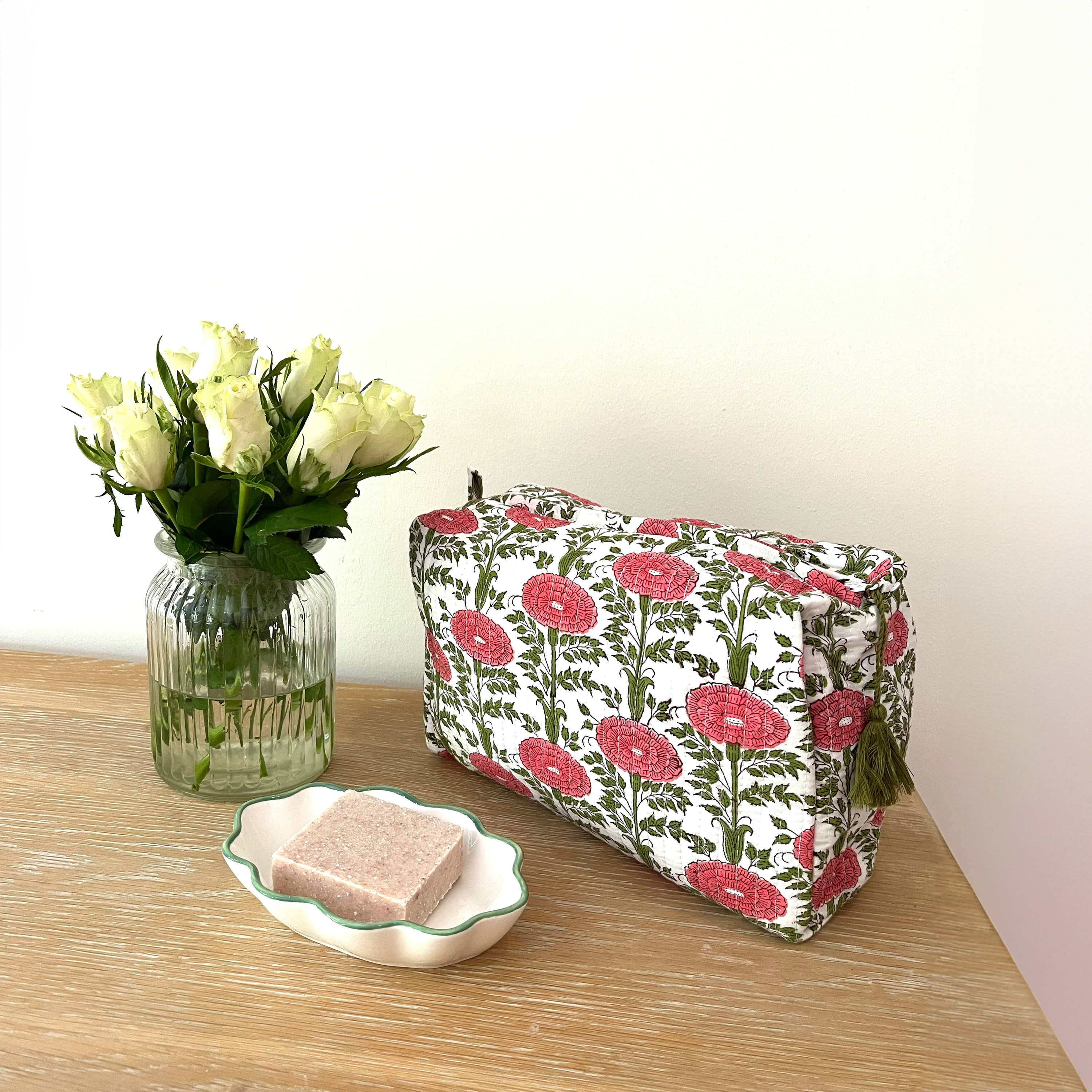 LARGE BATH BAG - BLOOMING PINK