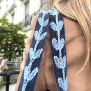 VELVET LOVE BAG- SAPPHIRE AND POWDER BLUE
