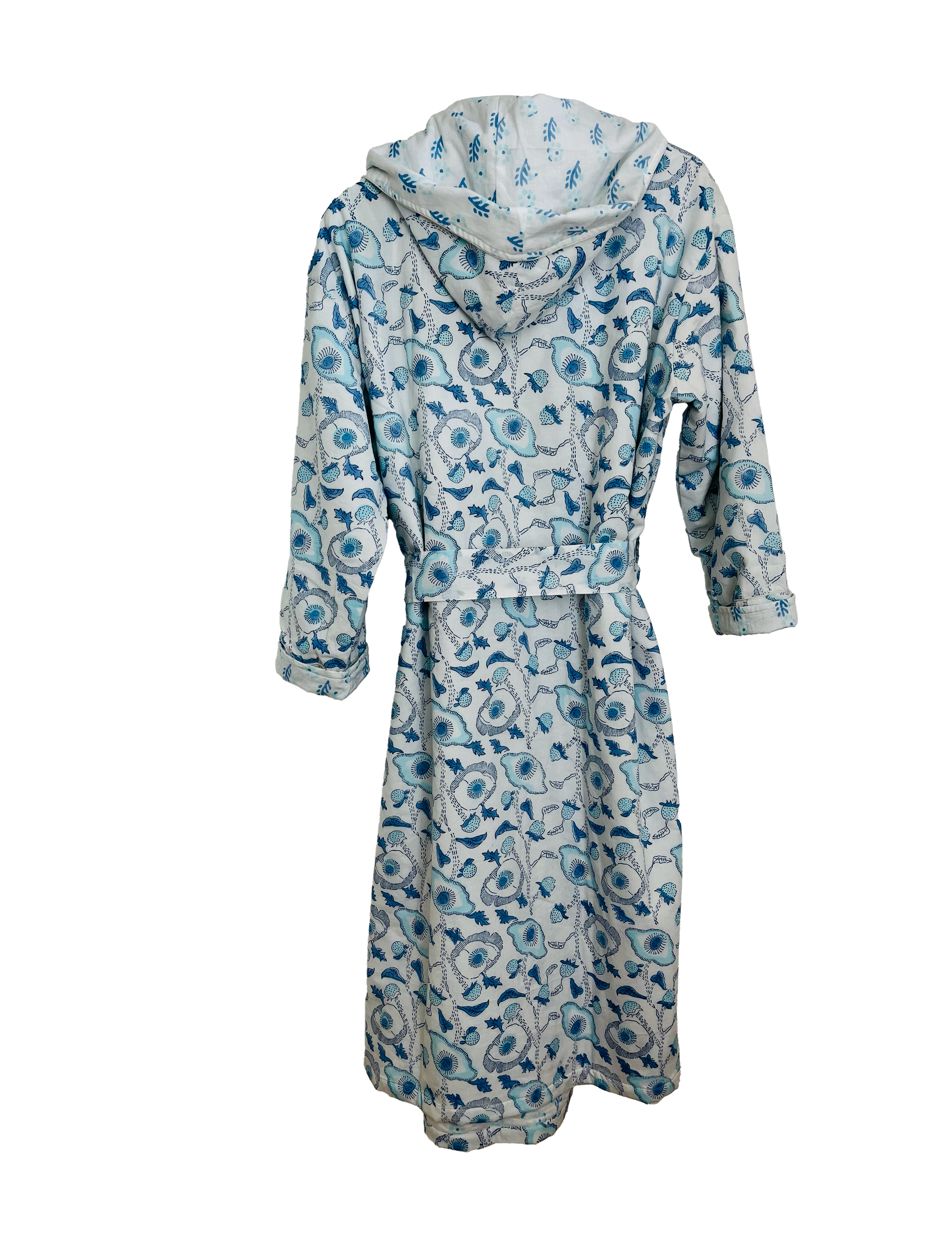 HOODED ROBE - BLUE BUTTERCUP