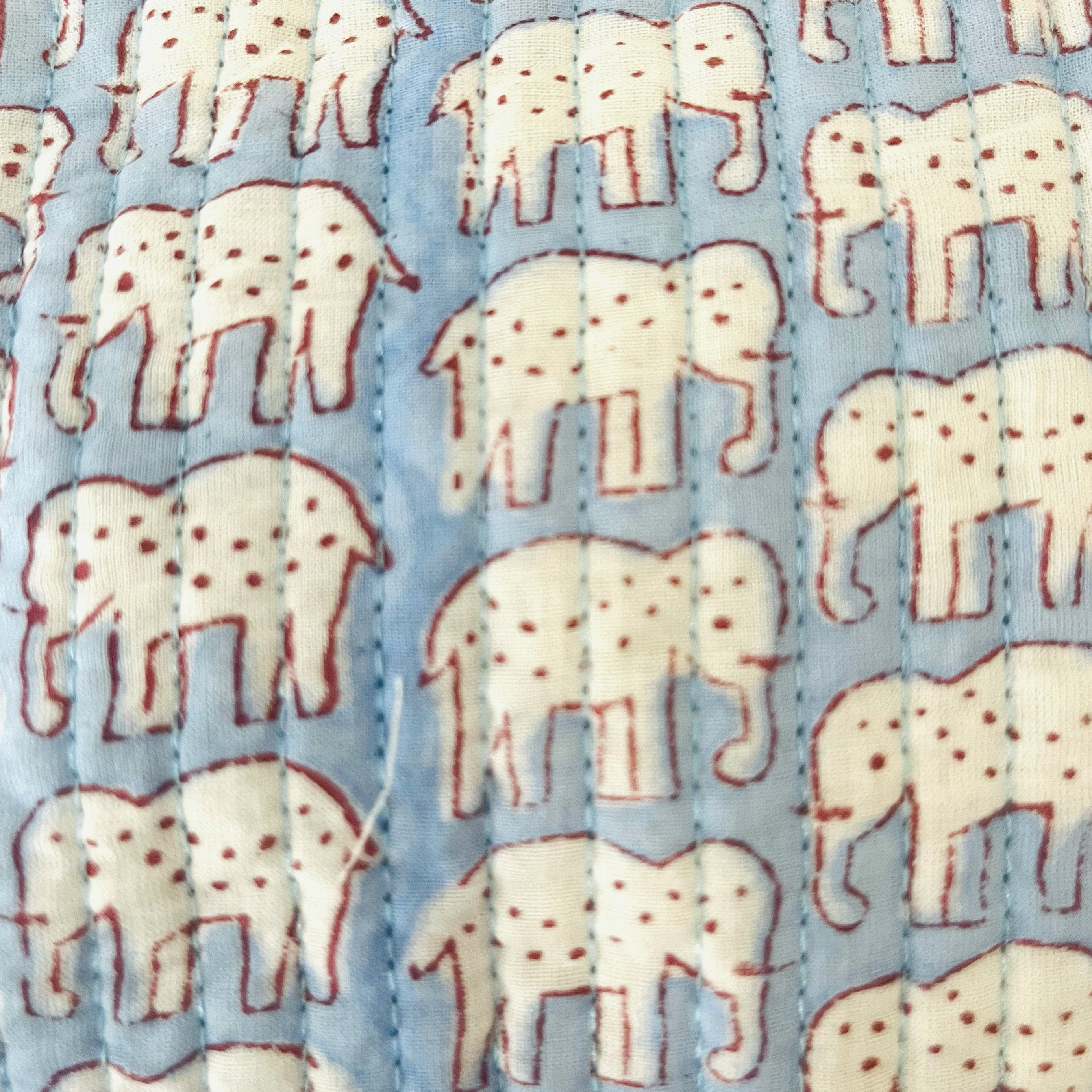WASH BAG + MAKE UP POUCH SET - BLUE ELEPHANT