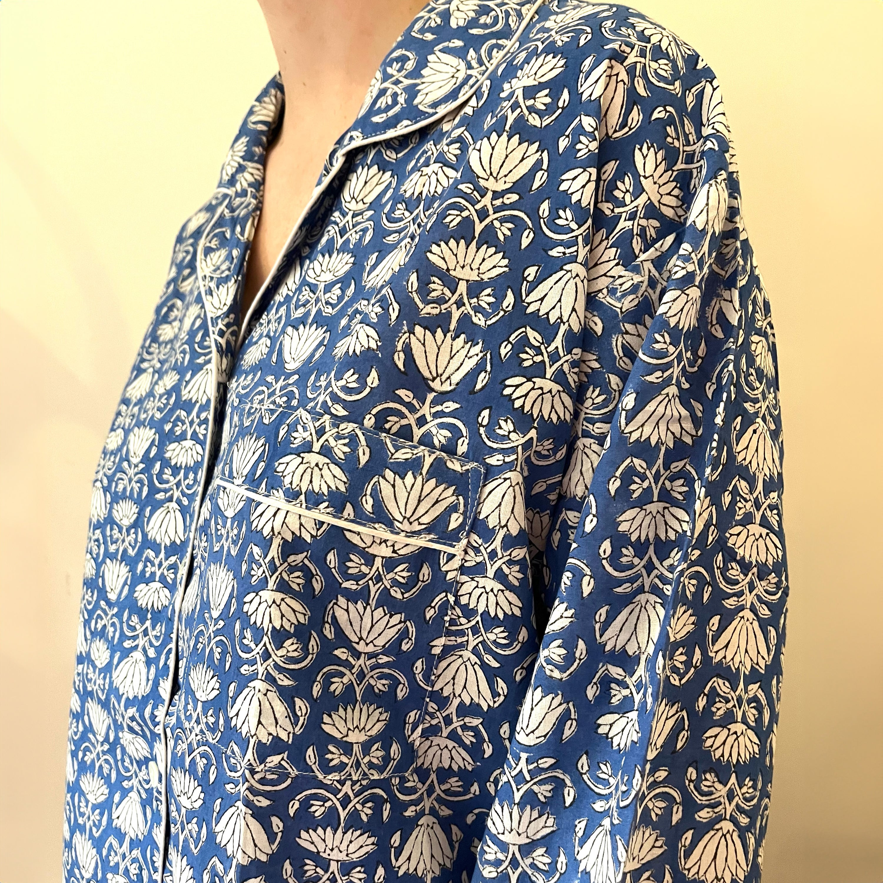 COTTON PYJAMAS - BLUE LOTUS