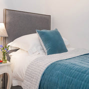 PURE VELVET QUILT - PETROL BLUE