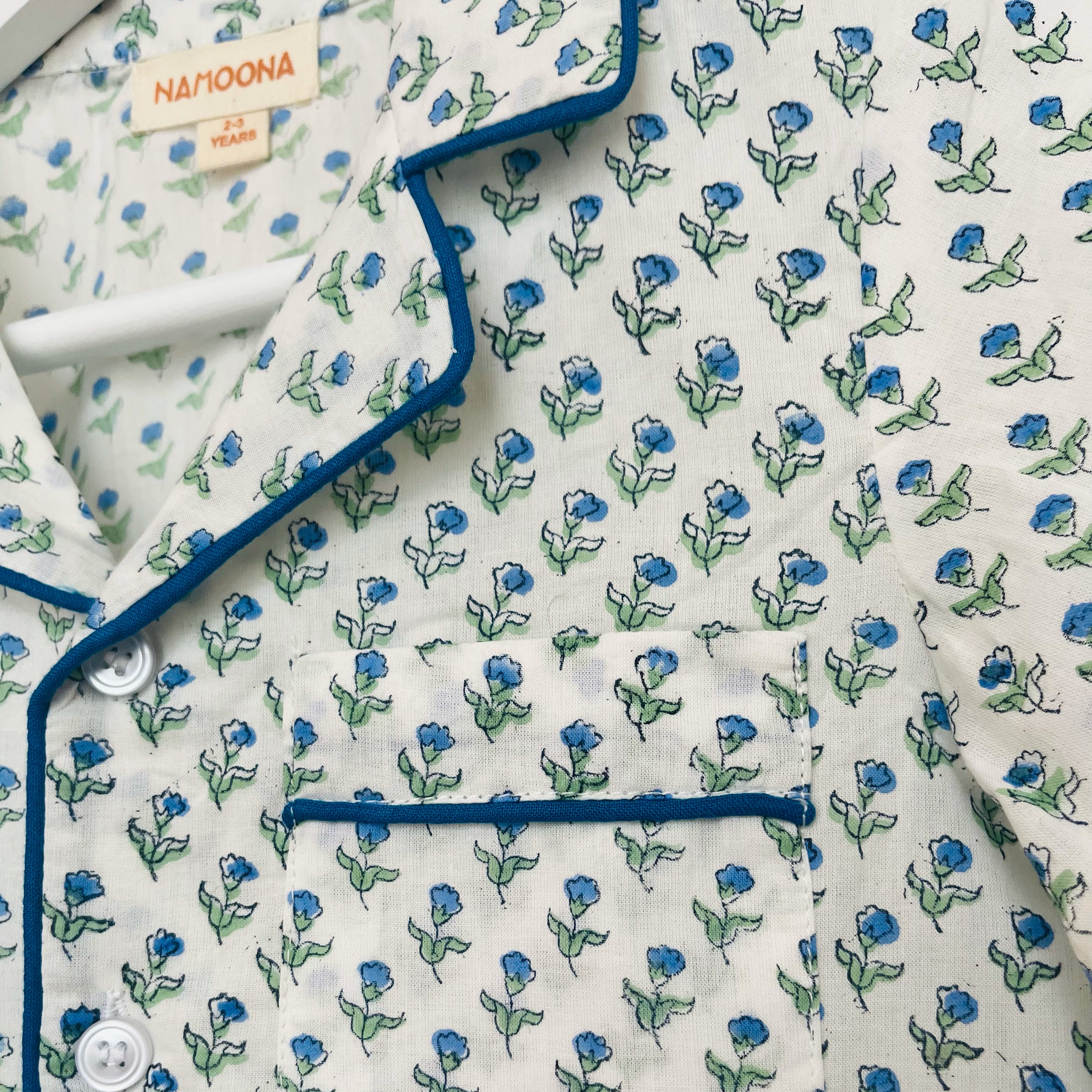 CHILDREN'S PYJAMAS - BLUE ROSEBUD