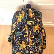WEEKEND BAG - DARK BLUE LEOPARD