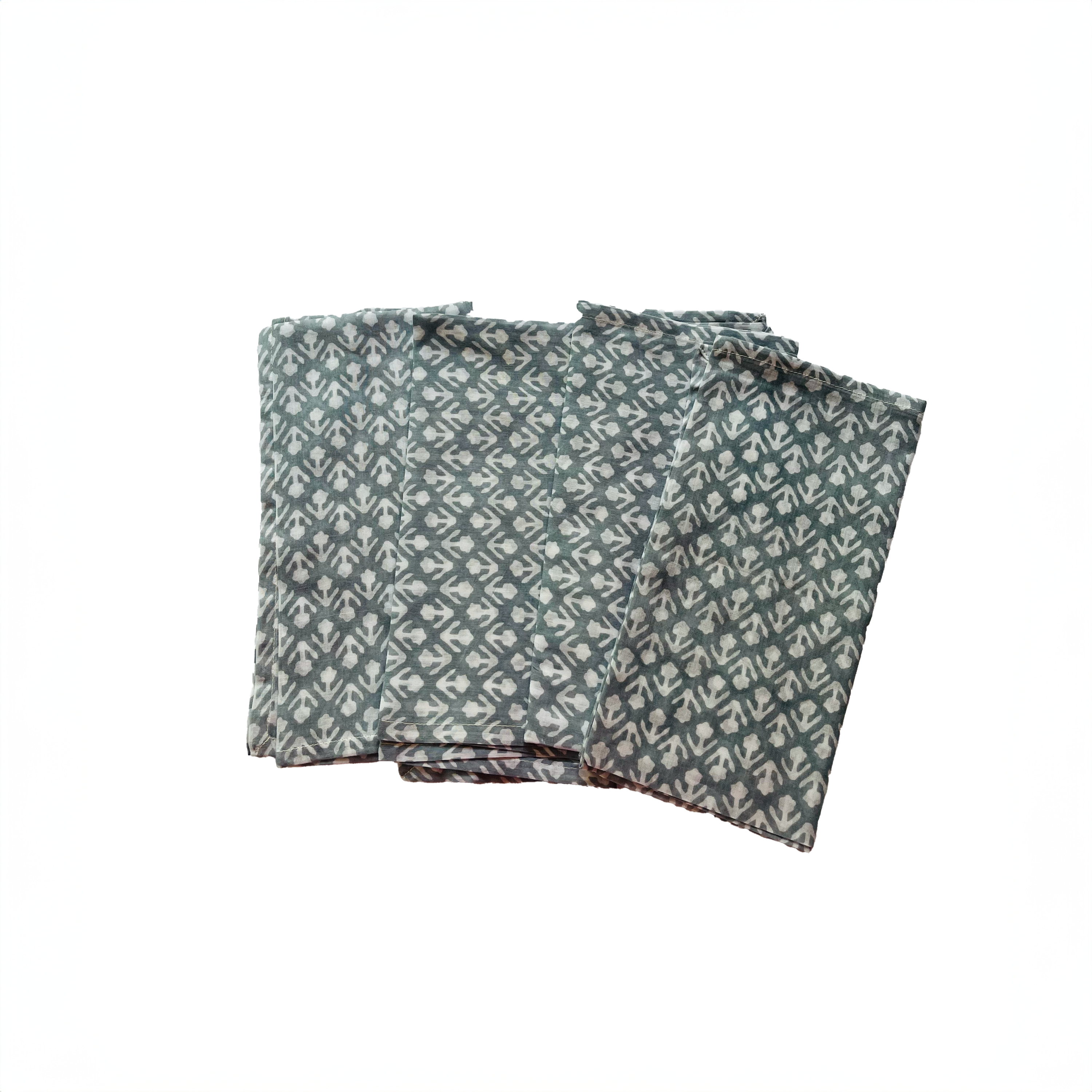 COTTON NAPKINS - GREY MOTIF