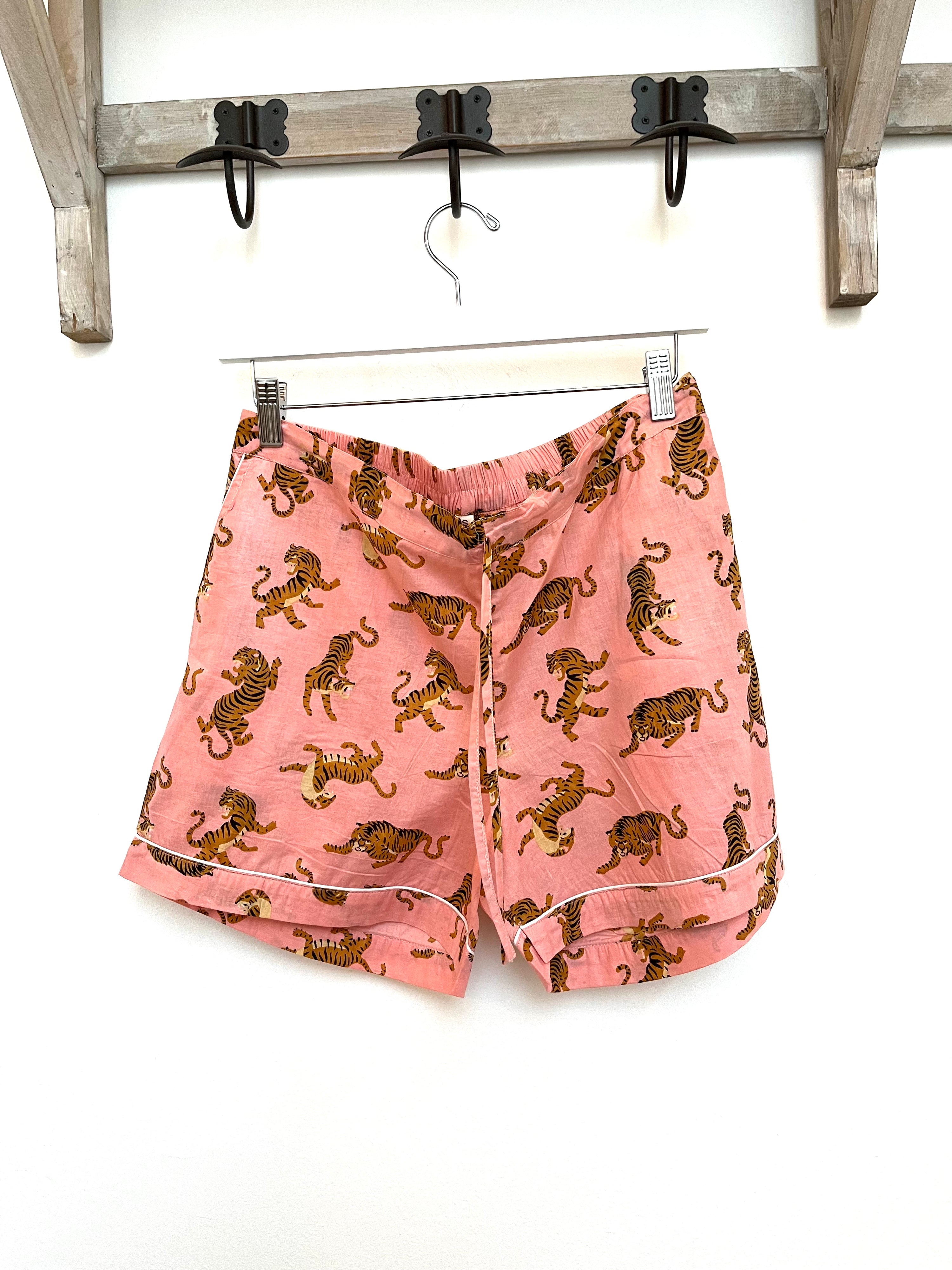 PYJAMA SHORTS - PINK TIGER