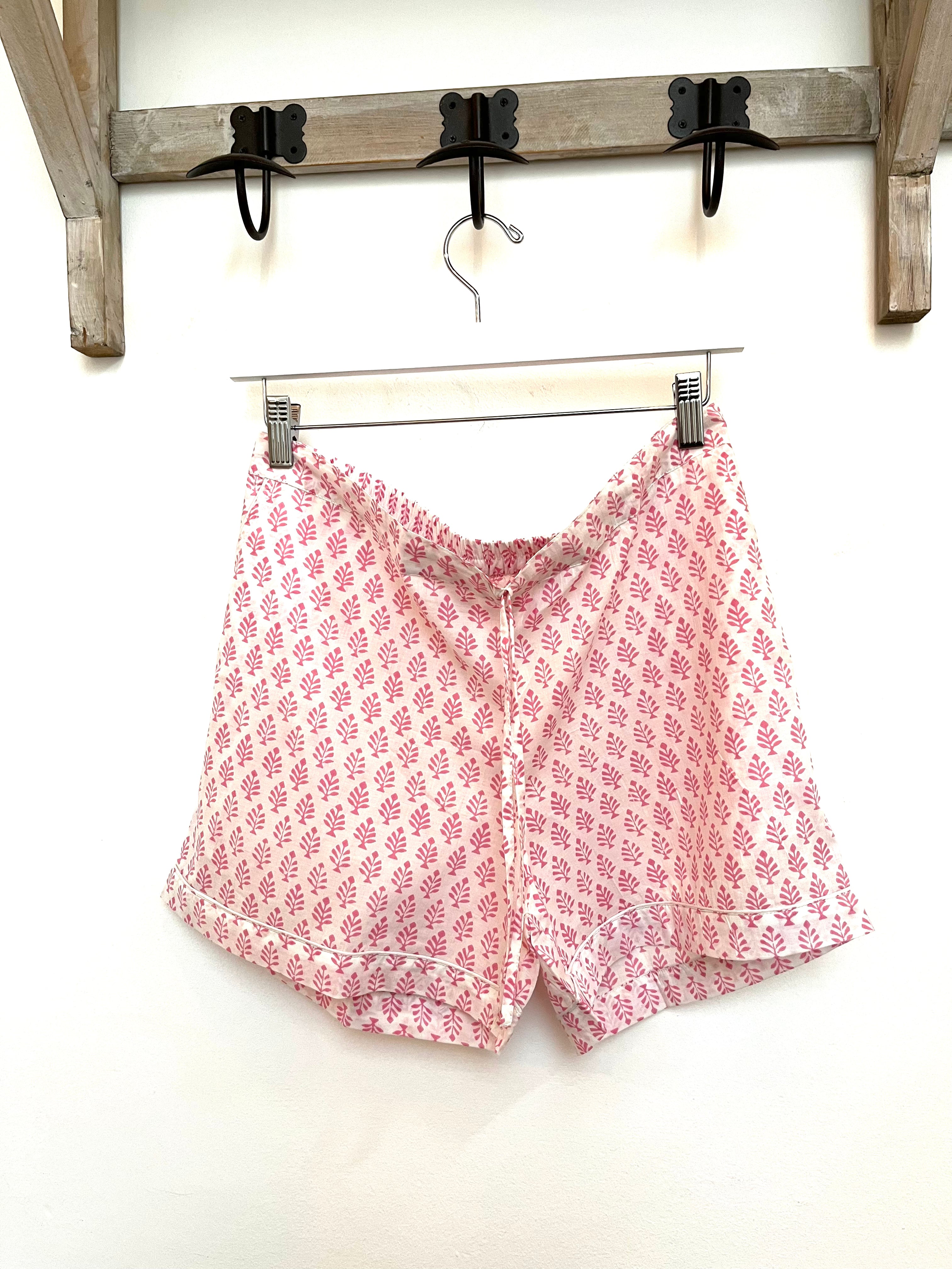PYJAMA SHORTS - PINK FERN