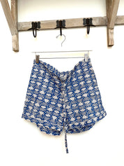 PYJAMA SHORTS - BLUE LOTUS