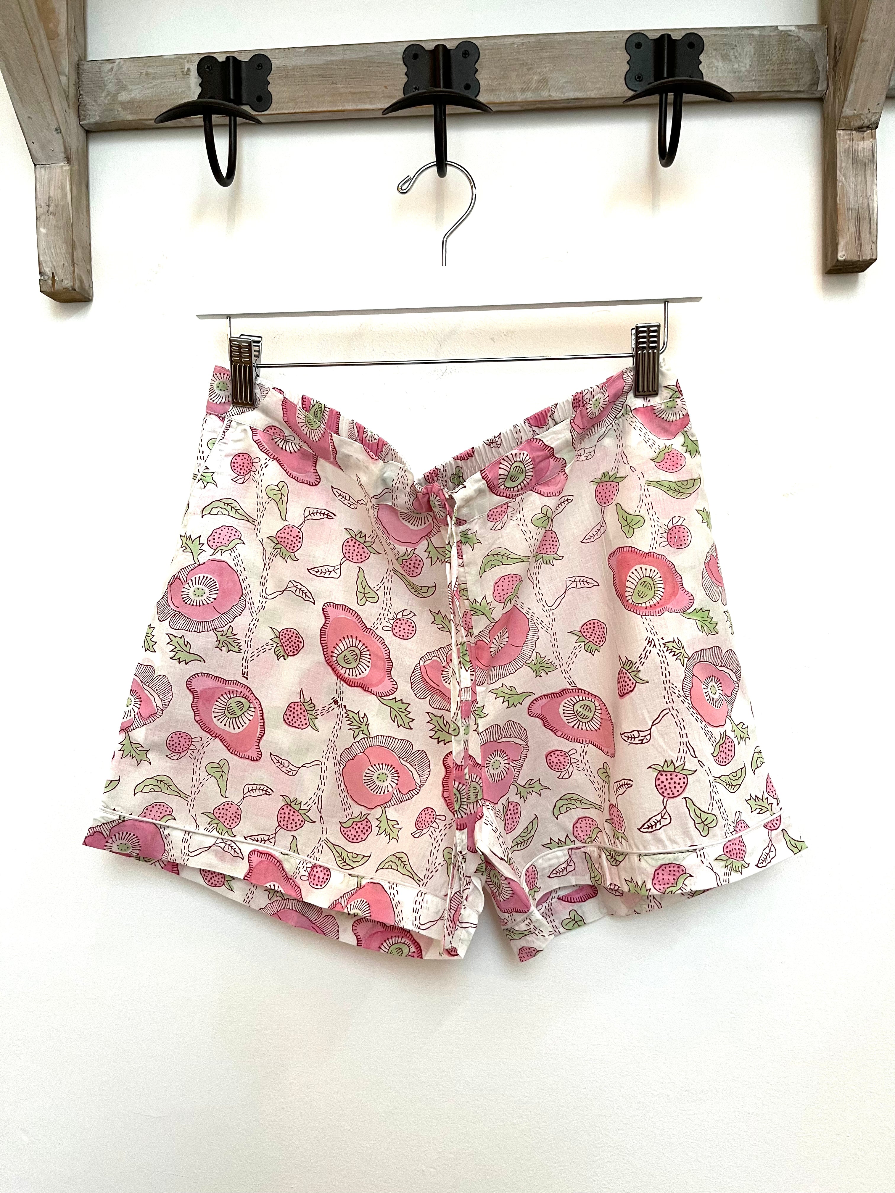 PYJAMA SHORTS - PINK BUTTERCUP