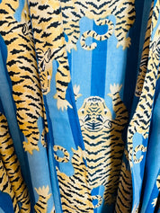 TIGER PRINT ROBE - MID BLUE