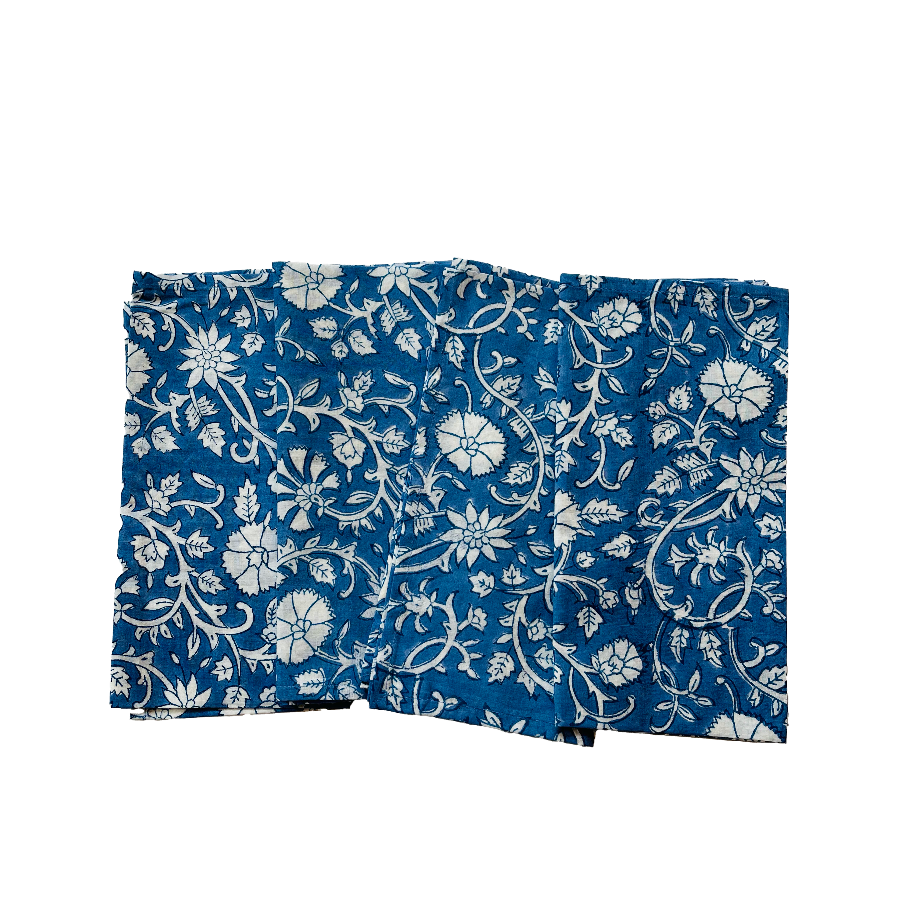 COTTON NAPKINS - INDIGO FLORAL