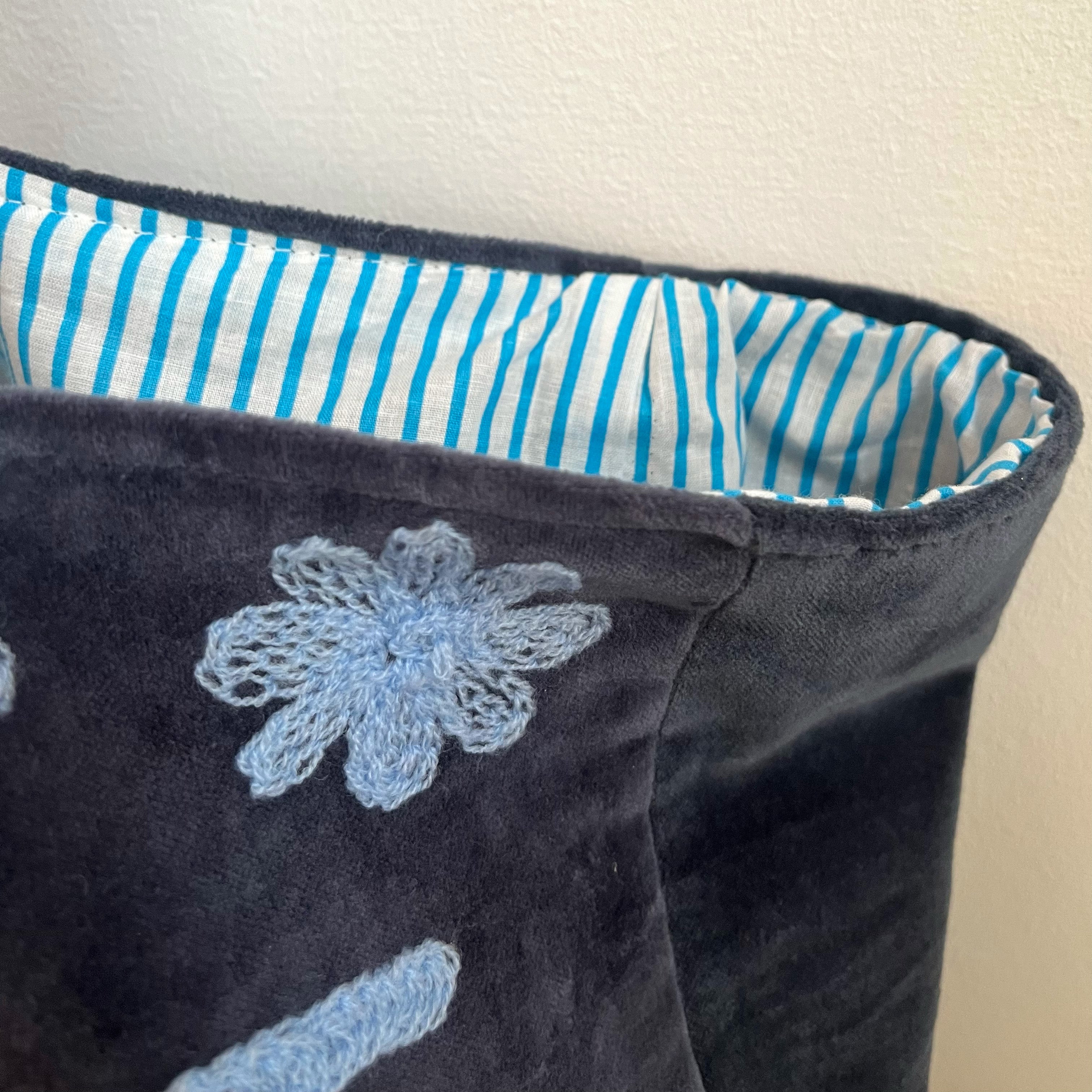 VELVET LOVE BAG- SAPPHIRE AND POWDER BLUE