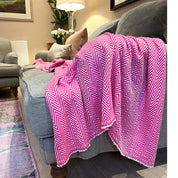 WOOL BLEND BLANKET - PINK