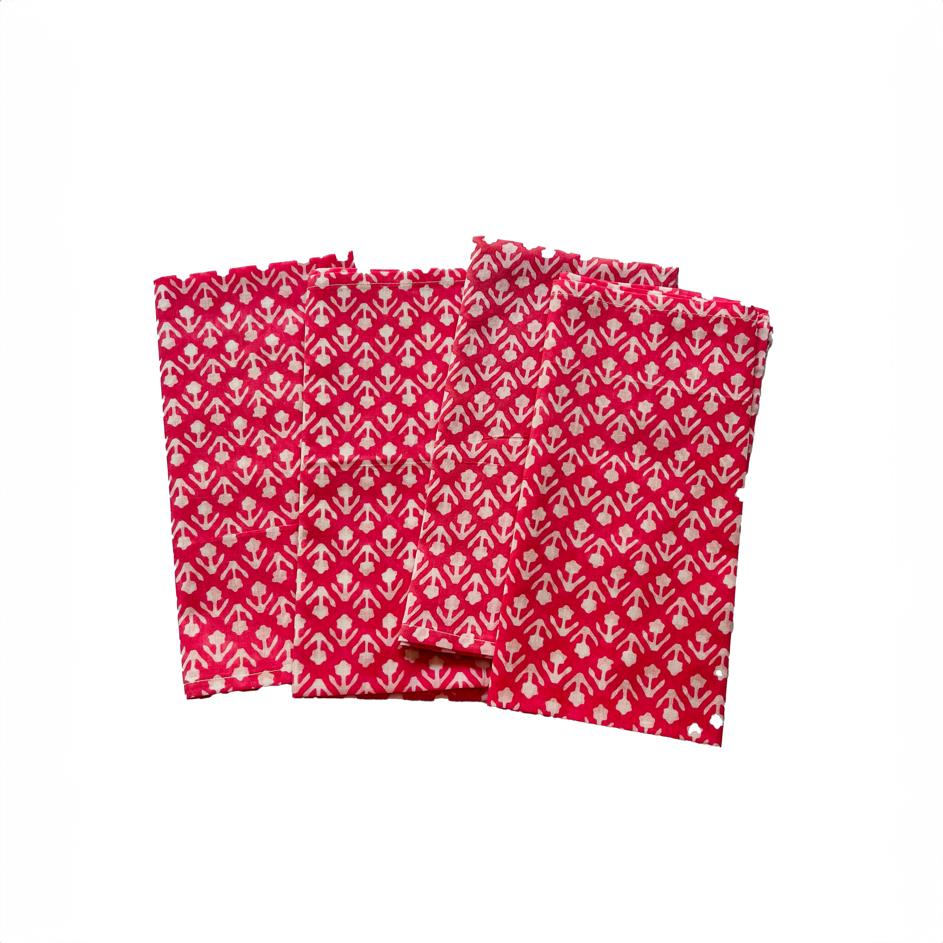 COTTON NAPKINS - PINK MOTIF