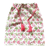 SIGNATURE COTTON ROBE - PINK WILDFLOWERS