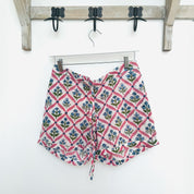 PYJAMA SHORTS - BLUE TRELLIS