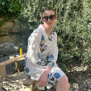 COTTON KAFTAN - POWDER BLUE