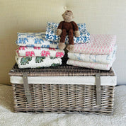 ORGANIC COTTON BABY QUILT - PINK FERN