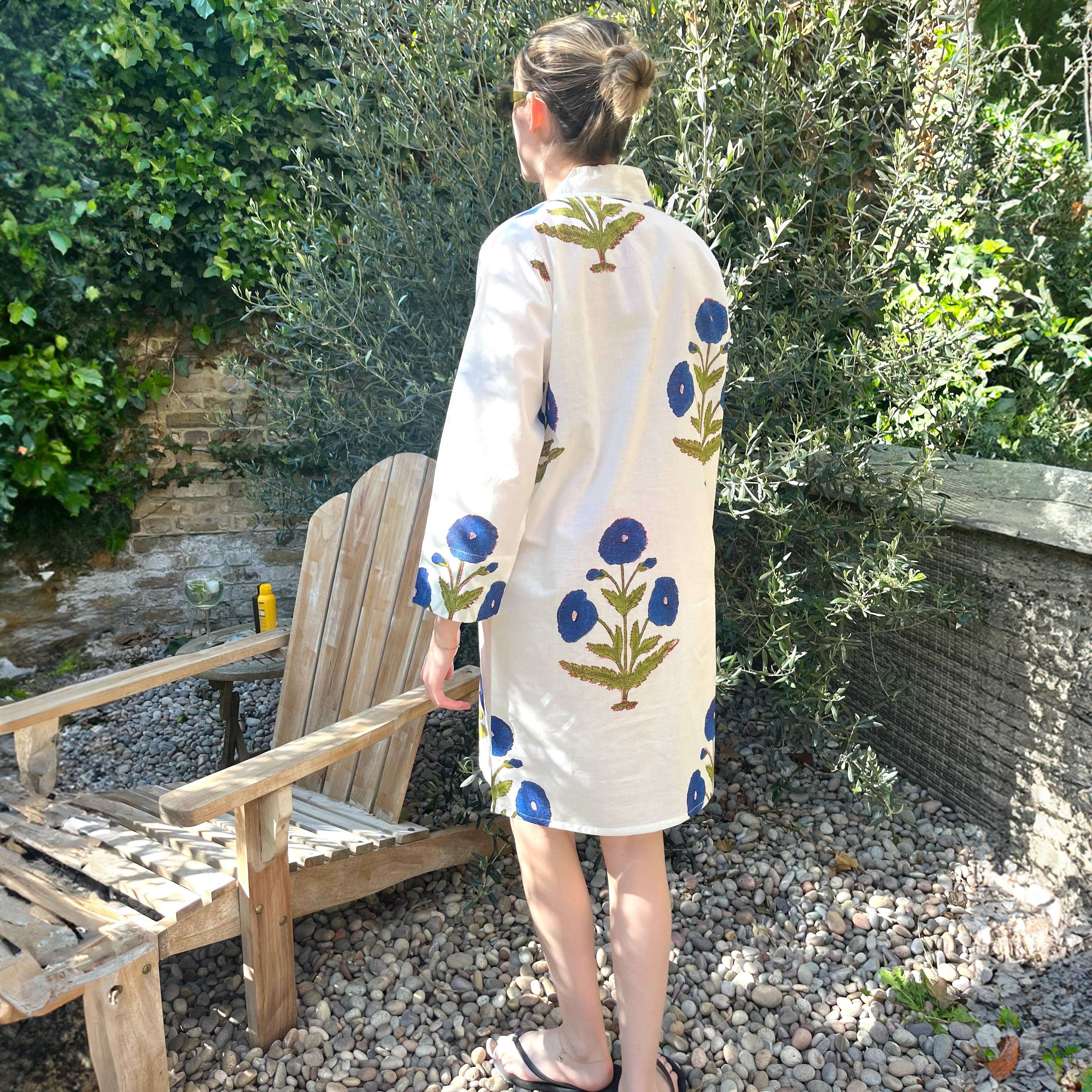 COTTON KAFTAN - ROYAL BLUE