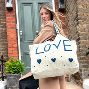 VELVET LOVE BAG- SAGE GREY AND BLUE