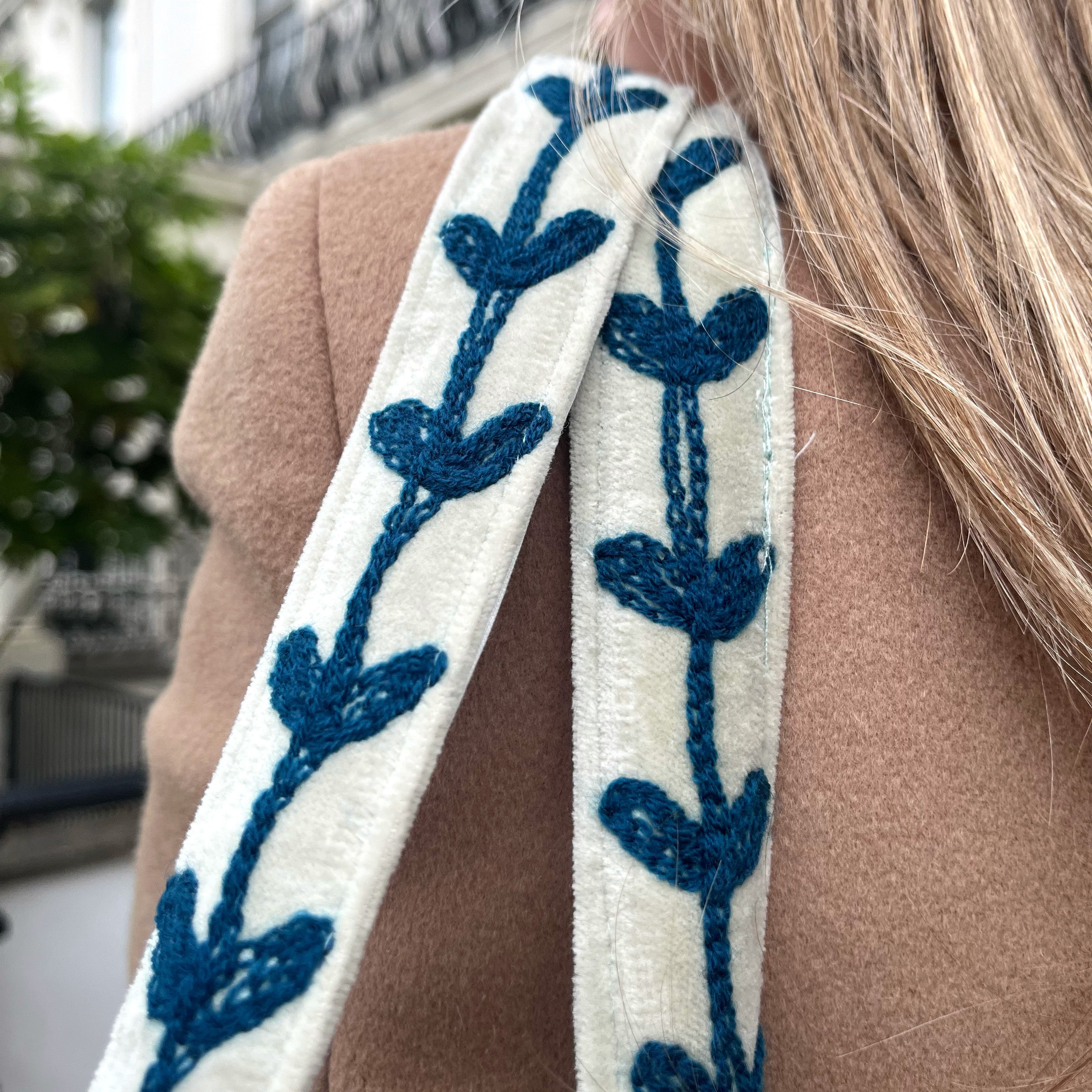 VELVET LOVE BAG- SAGE GREY AND BLUE