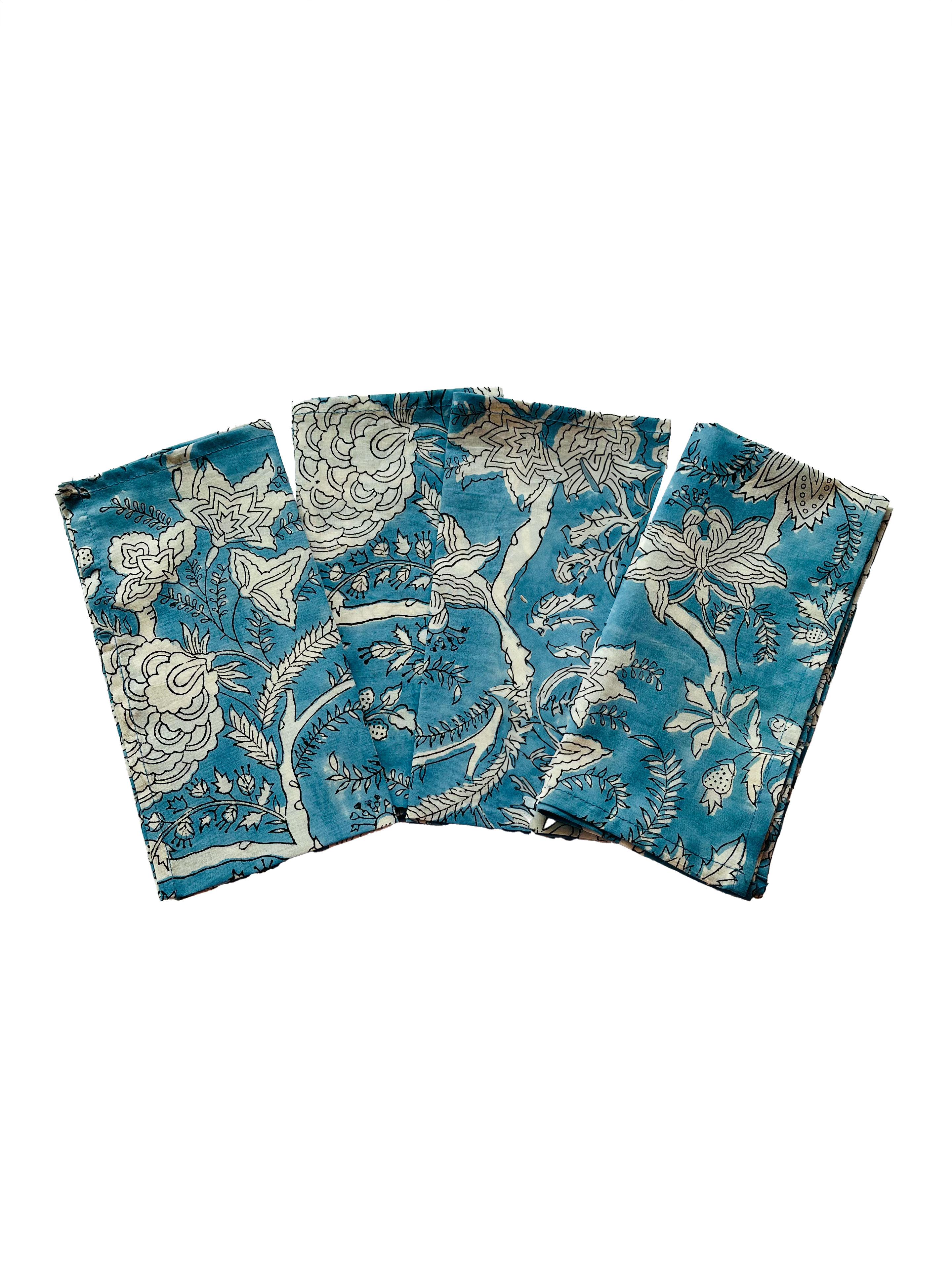 COTTON NAPKINS -SKY BLUE FLORAL